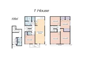 plan piętra domu w obiekcie Meguro CPMM Musashikoyama Big house w Tokio