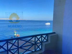 a view of the ocean from the balcony of a hotel at Moreno Horizon Spa and Resort in Hurghada
