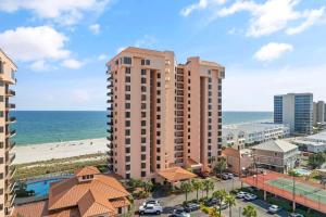 a view of the beach from a building at Seachase 1503W in Orange Beach