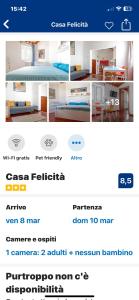ein Screenshot eines Handys eines Schlafzimmers in der Unterkunft CASA FELICITA' in Livorno