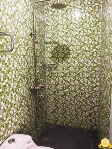 ein Bad mit Dusche und WC in der Unterkunft Brand New 2Bedroom Villa Sanny Kesiman in Ketewel