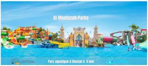 Luxury Apartment 2BD 120m2 Al Majaz PS5, Pool, View Khalid Lac