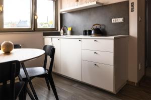 Kuchyň nebo kuchyňský kout v ubytování Apartmány v lomnickém pivovaru