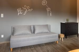 Posezení v ubytování Apartmány v lomnickém pivovaru