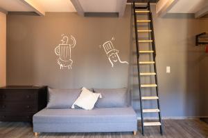 Posezení v ubytování Apartmány v lomnickém pivovaru