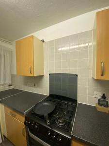 Virtuve vai virtuves zona naktsmītnē Spacious One Bedroom Flat close to Heathrow Airport