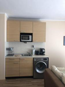 Η κουζίνα ή μικρή κουζίνα στο Obzor Beach Resort Beachfront