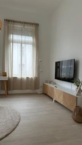 Televízia a/alebo spoločenská miestnosť v ubytovaní Stilvolle Luxus City-Apartment
