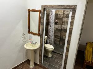 Koupelna v ubytování Hotel Hacienda Huasteca
