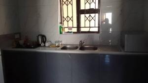 a kitchen with a sink and a window at Luxury 2 Bed Self Catering Apartment in Masvingo in Nyanda