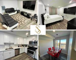 A kitchen or kitchenette at The Classy Suite - 2BR with Free Parking