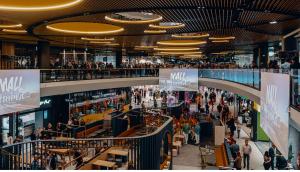 a large crowd of people in a shopping mall at New LUXUS 3BR Helsinki Home in Helsinki