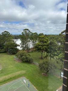 an aerial view of a tennis court in a park at Looking for 3-6 month lease via gtree! in St Marys