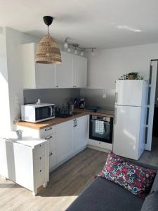 Η κουζίνα ή μικρή κουζίνα στο la halte des marais