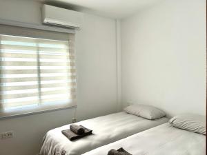 Postel nebo postele na pokoji v ubytování Alojanómadas Jerez Centro