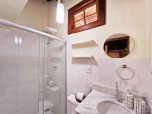 Koupelna v ubytování Maná da Concha Apartamento
