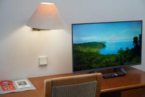 En TV eller et underholdningssystem på Hotel Plovdiv