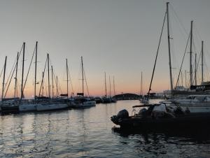 un grupo de barcos están atracados en un puerto deportivo en Yacht Marine Maison, en Naxos Chora