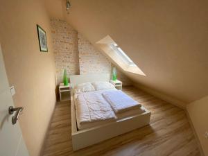 Postel nebo postele na pokoji v ubytování Hahnenklee Meine Perle