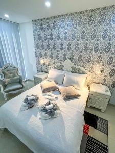 Postel nebo postele na pokoji v ubytování Apartament in Ta' Xbiex 3BR- 3 min Yatch Marina