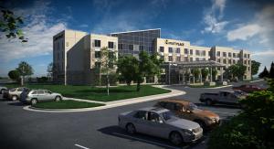 a rendering of a parking lot in front of a building at Hyatt Place Austin Airport in Austin