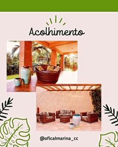 a collage of photos of a living room at Marina Casa de campo in Santa Maria