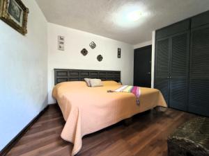 een slaapkamer met een groot bed in een kamer bij El Refugio de San Matías in Guanajuato