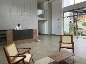 Lobbyn eller receptionsområdet på Apartamento Manizales II