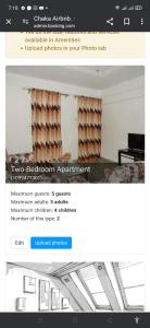 a page of a website with a picture of a room at Chaka Airbnb. in Nyeri