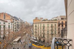 Nespecifikovaný výhled na destinaci Barcelona nebo výhled na město při pohledu z apartmánu