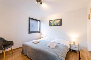 Postel nebo postele na pokoji v ubytování Zenolac magnifique appartement avec vue sur les montagnes