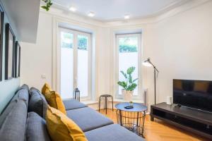 Гостиная зона в Modern Apartment Near Außenalster