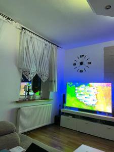 TV a/nebo společenská místnost v ubytování Apartament Muszelka
