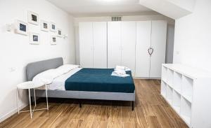 Postel nebo postele na pokoji v ubytování Casa con vista mare e giardino privato