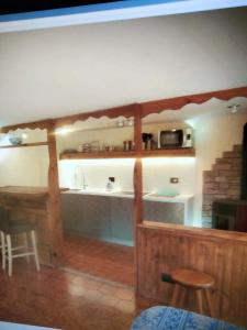 a kitchen with a sink and a counter top at Appartamentinid in Valtournenche