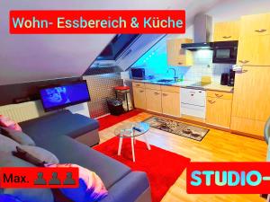 Kuchyň nebo kuchyňský kout v ubytování Hotel Garni Rodenbach