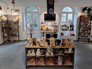a store filled with lots of items in a room at le Petit Pénitent Quartier Doré in Marvejols +20 photos