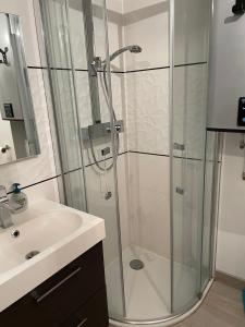 Koupelna v ubytování Chatel - appartement 2 pièces rénové - 4 personnes - proche centre - ménage inclus