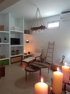 A television and/or entertainment centre at Villa Sevil