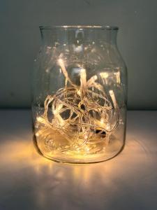 a glass jar with a bunch of wire in it at Il Canneto in Lomnago