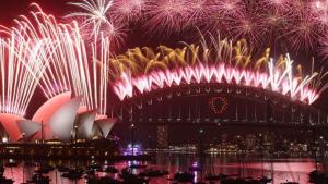 a firework display over the sydney opera house and the sydney at NEW 3BR Apt in Kingsgrove Sleeps 7 in Sydney