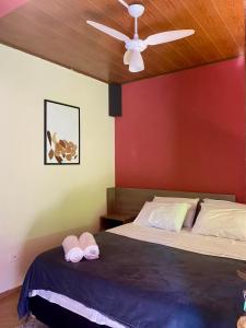 Cama ou camas em um quarto em Pousada do Tom