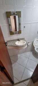 Vonios kambarys apgyvendinimo įstaigoje Pousada do Farol Bar e Restaurante