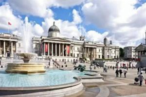 a rendering of a fountain in front of a building at APlaceToStay Central London Apartment, Zone 1 BOND in London