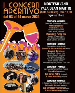 a flyer for a event with a pair of glasses at Casa San Paolo in Montesilvano