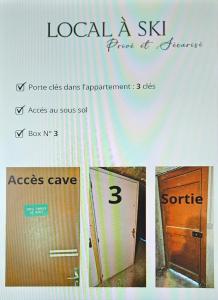 Grand studio 3 personnes idéalement placé的证书、奖牌、标识或其他文件