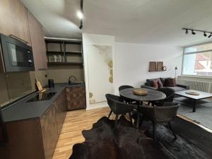 Kuchyň nebo kuchyňský kout v ubytování Apartmán Luhačovice III.