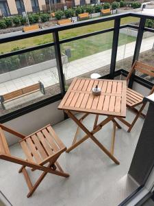Balkón alebo terasa v ubytovaní Apartament Zielony Zakątek Wrocław free parking, ochrona