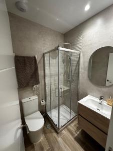 Koupelna v ubytování Apartamentos Moncloa