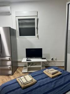 Un televizor și/sau centru de divertisment la Capital Studio